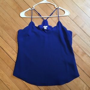 Blue strap tank